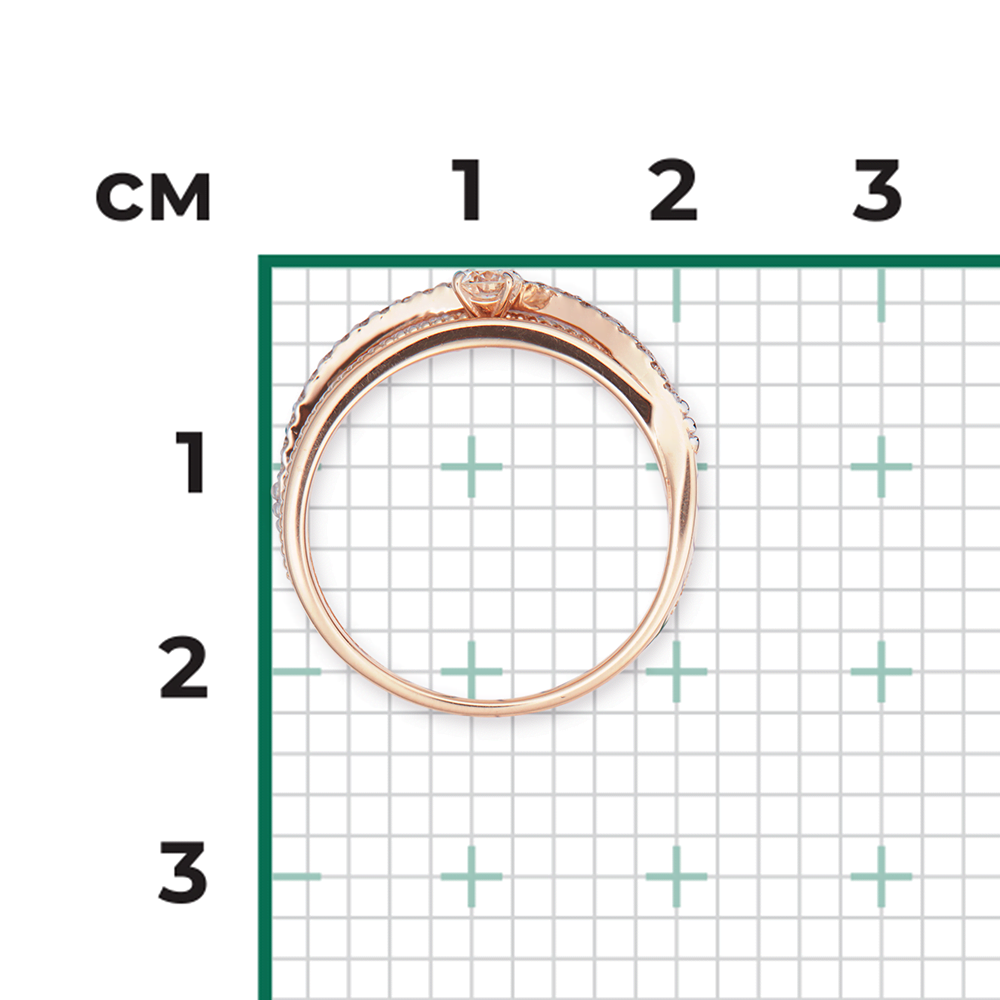 Кольцо из красного золота с бриллиантами 01-5220-00-101-1110-30
