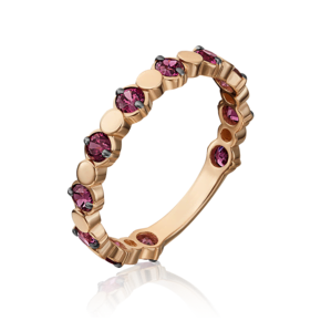 Кольцо из красного золота с гранатами 01-5352-00-204-1110-57