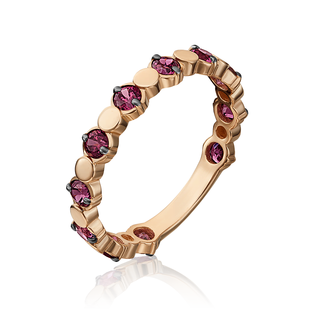 Кольцо из красного золота с гранатами 01-5352-00-204-1110-57