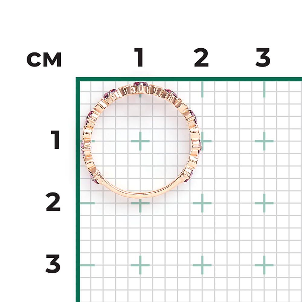 Кольцо из красного золота с гранатами 01-5352-00-204-1110-57