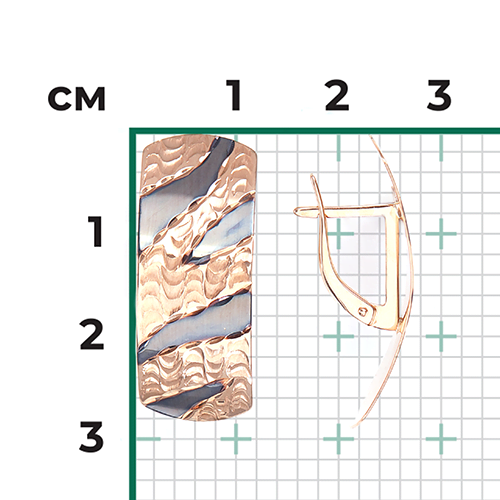 Серьги с английским замком из красного золота с алмазной гранью 02-3672-01-000-1110-04
