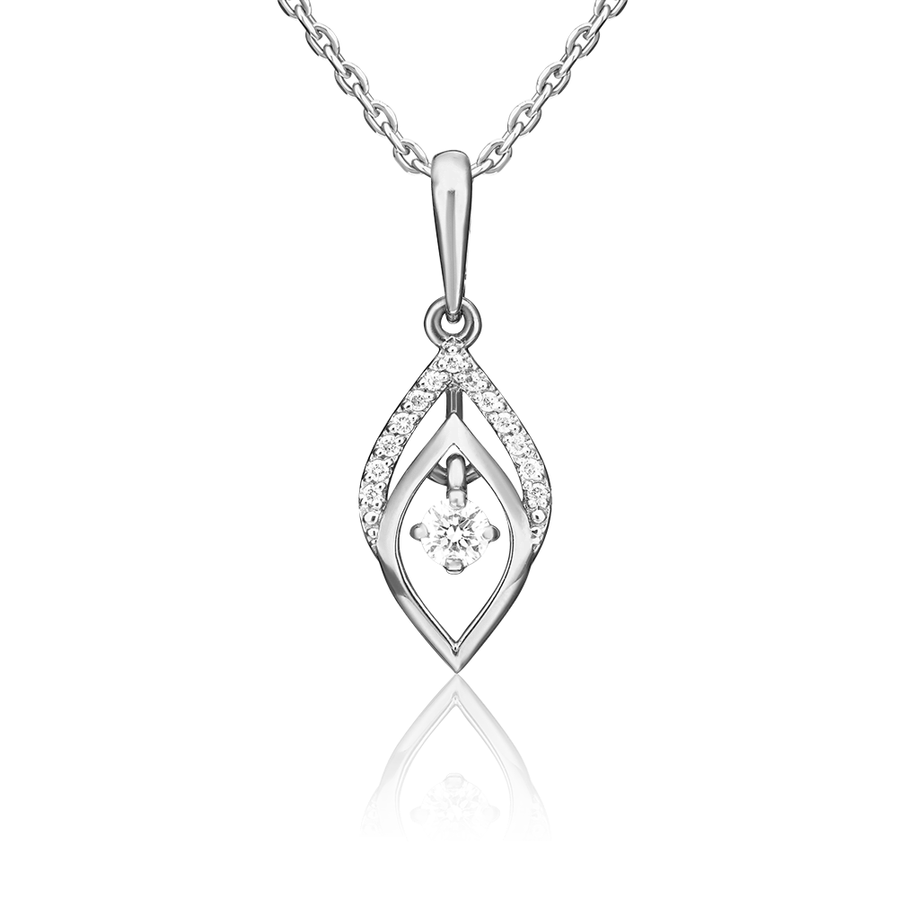 Подвеска из белого золота с бриллиантами 03-0539-00-101-1120-30