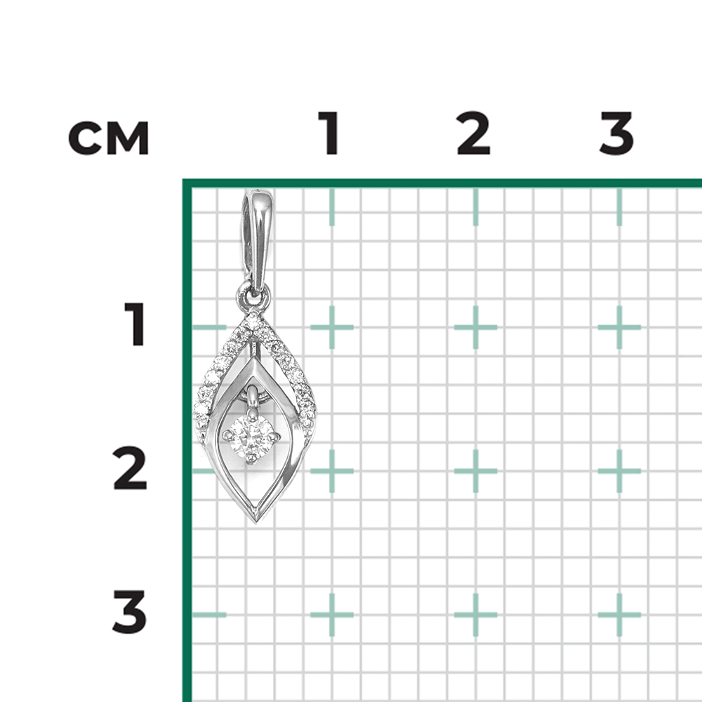 Подвеска из белого золота с бриллиантами 03-0539-00-101-1120-30