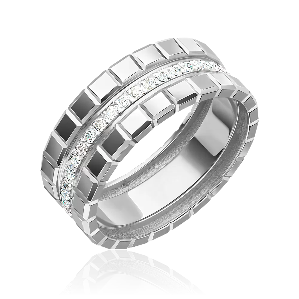 Кольцо из белого золота с фианитами 01-5923-00-401-1120