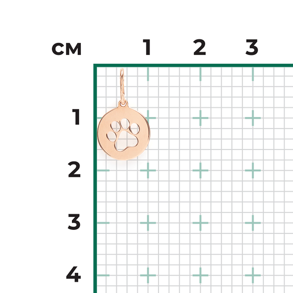Подвеска «След» из красного золота 03-3030-00-000-1110-01