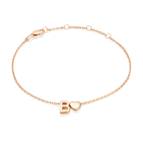 Браслет «Буква В» из красного золота 05-0858-В-000-1110