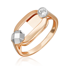 Кольцо из комбинированного золота с натуральным топазом white 01-5625-00-201-1111