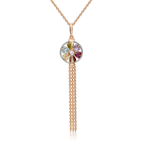 Подвеска из красного золота с миксом камней 03-3124-00-252-1110-57