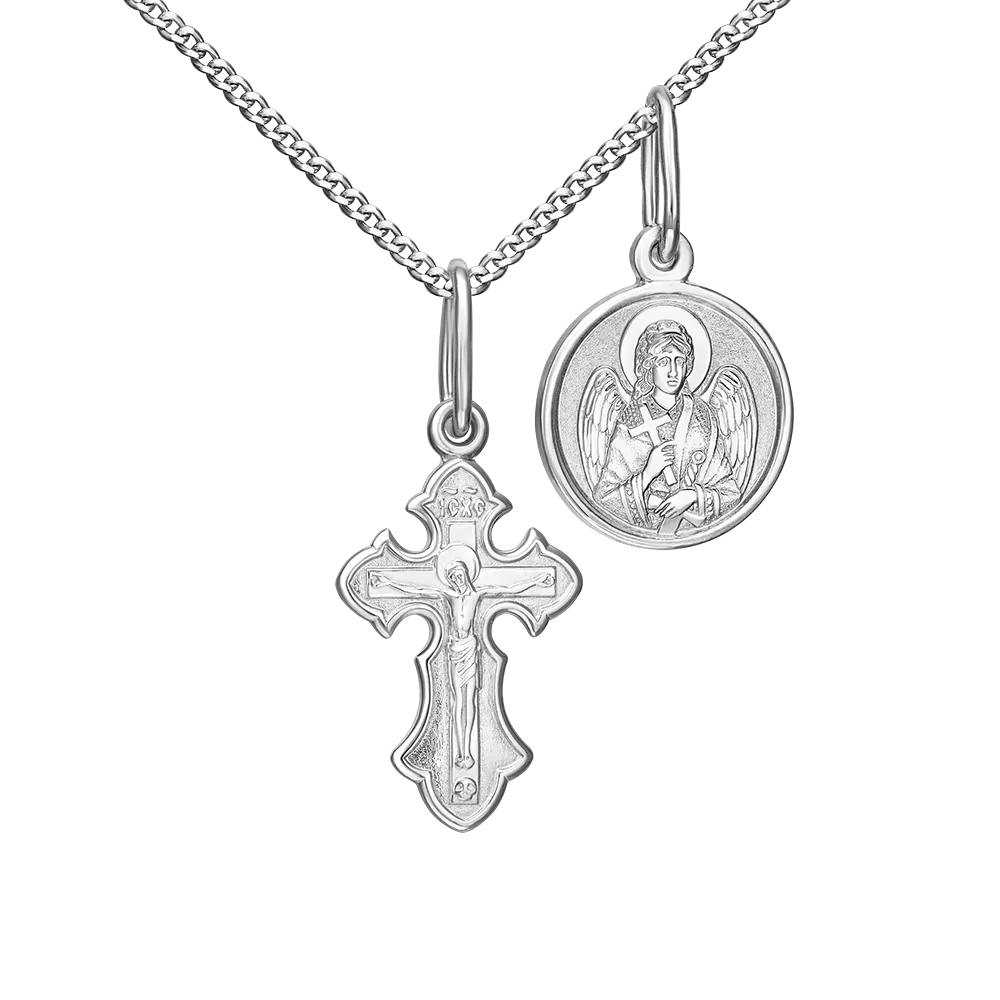 Подарочный крестильный комплект из серебра 15-0006-00-000-0200