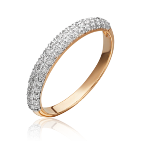 Кольцо из красного золота с бриллиантами 01-1479-00-101-1110-30