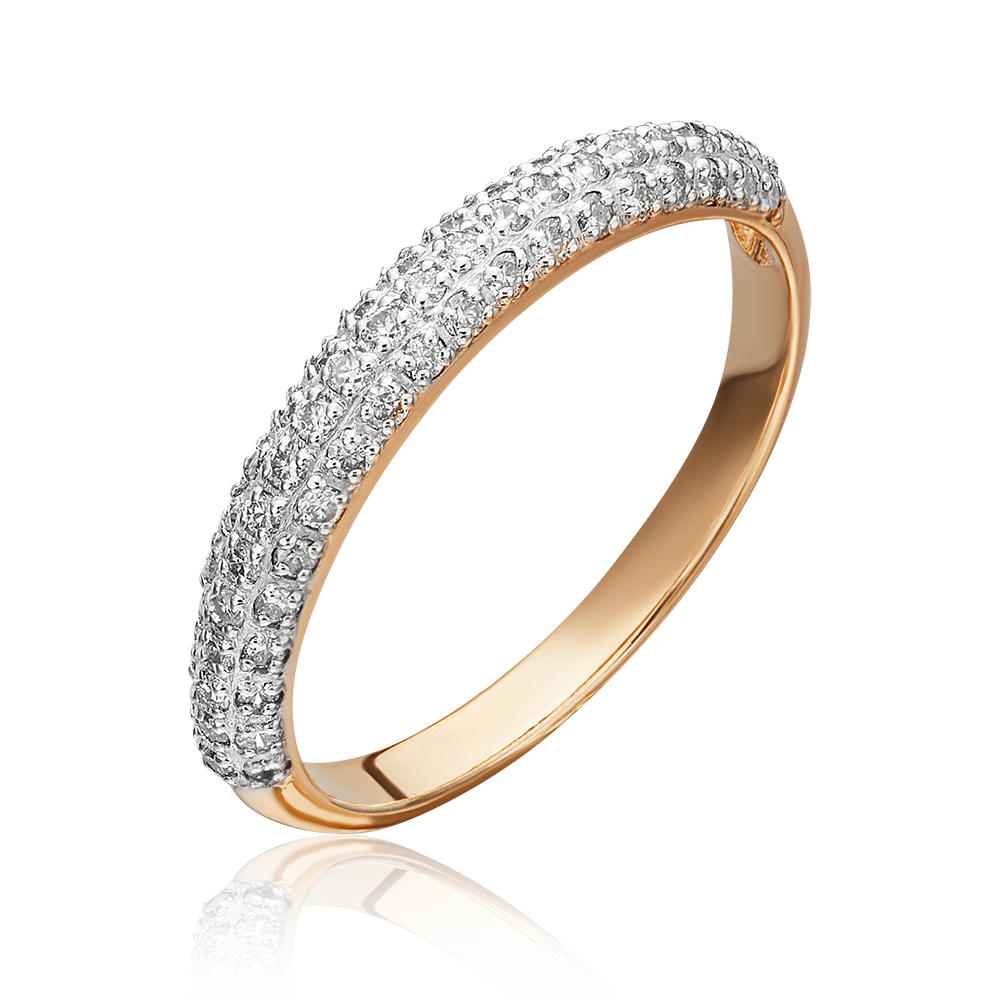 Кольцо из красного золота с бриллиантами 01-1479-00-101-1110-30