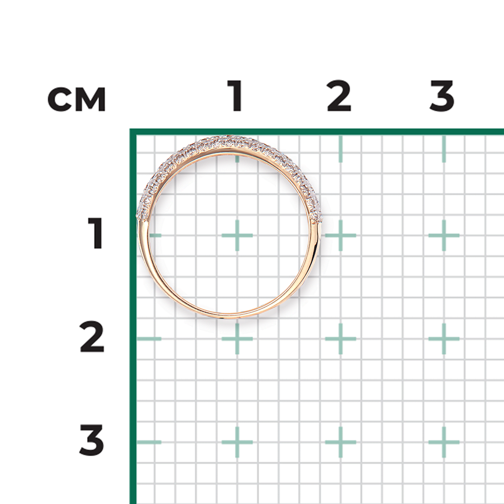 Кольцо из красного золота с бриллиантами 01-1479-00-101-1110-30