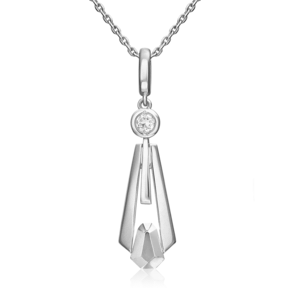 Подвеска из белого золота с натуральным топазом white 03-3376-00-201-1120