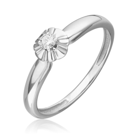 Кольцо из белого золота с бриллиантом 01-5799-00-101-1120