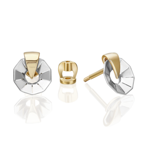 Серьги-пусеты из комбинированного золота 02-5367-00-000-1121