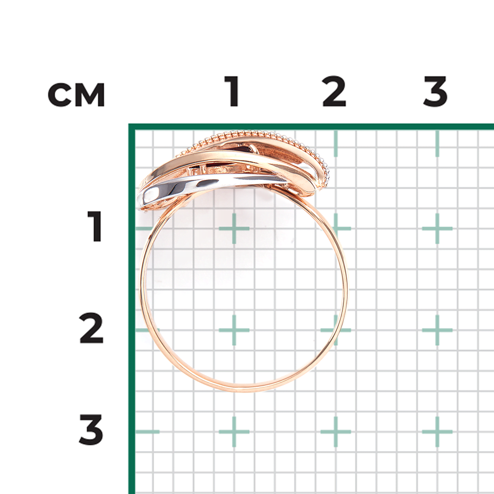 Кольцо из красного золота с гранатом 01-5080-00-204-1110-46