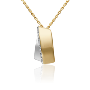 Подвеска из комбинированного золота с фианитами 03-3133-00-401-1121-23