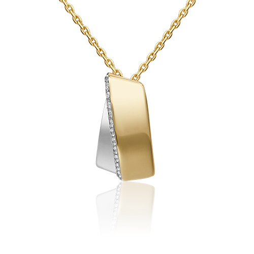 Подвеска из комбинированного золота с фианитами 03-3133-00-401-1121-23