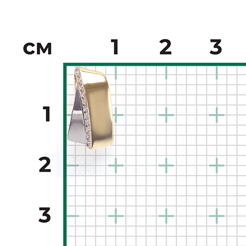 Подвеска из комбинированного золота с фианитами 03-3133-00-401-1121-23