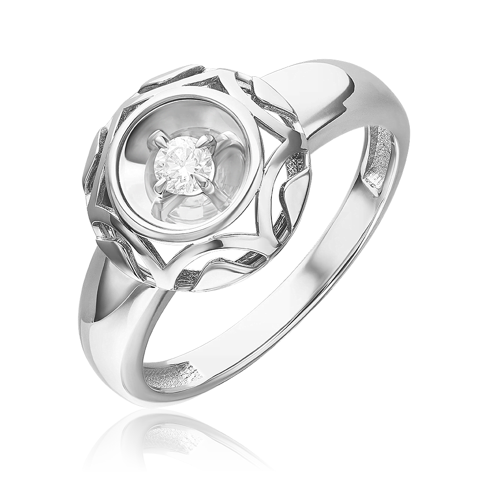 Кольцо из белого золота с бриллиантом 01-5754-00-101-1120