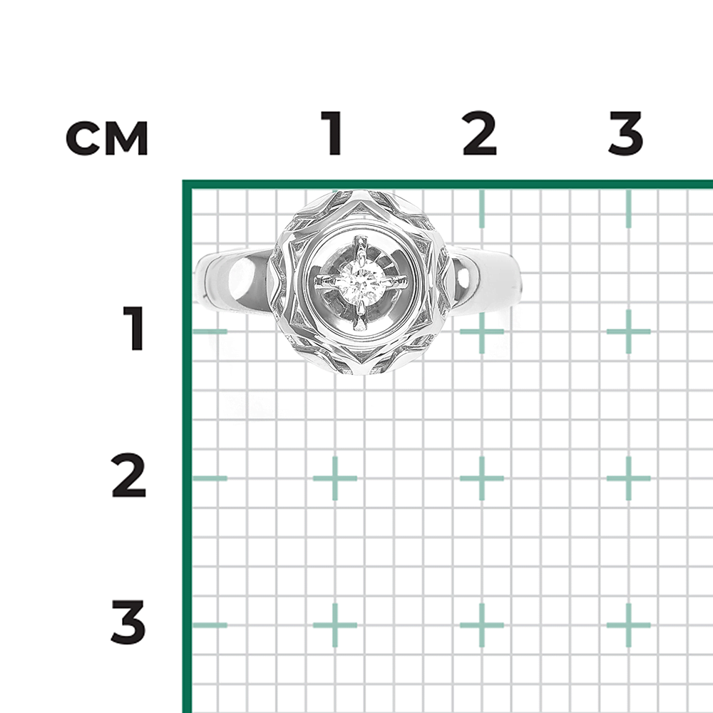 Кольцо из белого золота с бриллиантом 01-5754-00-101-1120