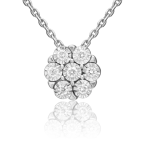 Подвеска-бегунок из белого золота с бриллиантами 03-3462-00-101-1120