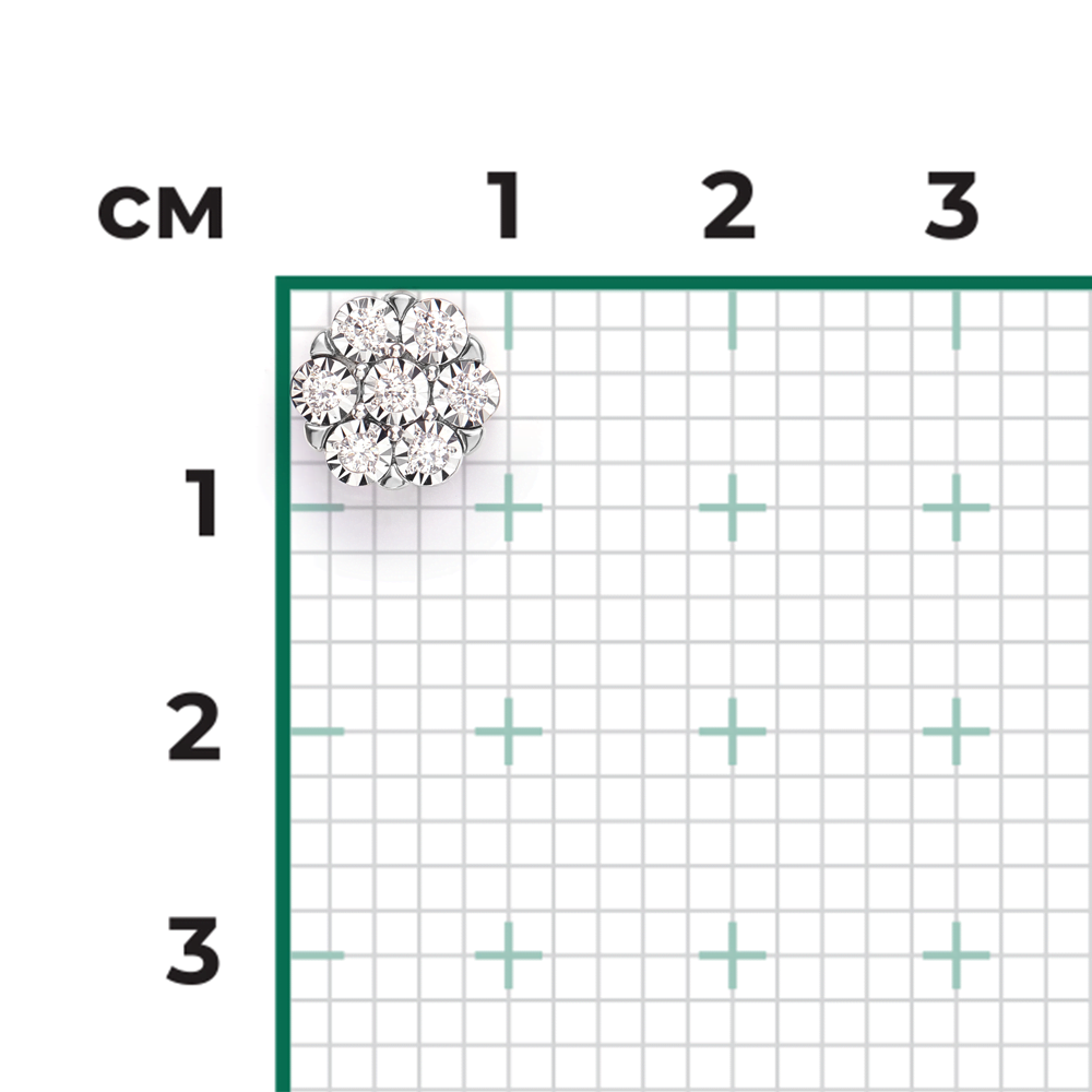 Подвеска-бегунок из белого золота с бриллиантами 03-3462-00-101-1120