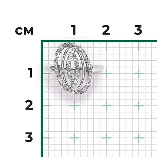 Кольцо из белого золота с бриллиантами 01-1381-00-101-1120-30