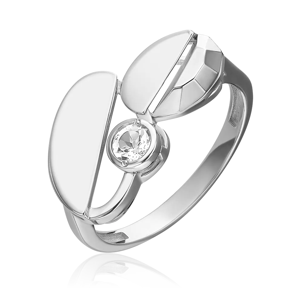 Кольцо из белого золота с натуральным топазом white 01-5617-00-201-1120