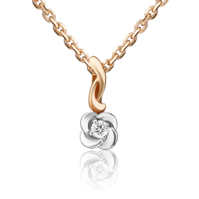 Подвеска из комбинированного золота с фианитом 03-2262-00-501-1111-38