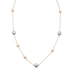 Колье из красного золота с жемчугом культивированным 07-0205-00-301-1110-31