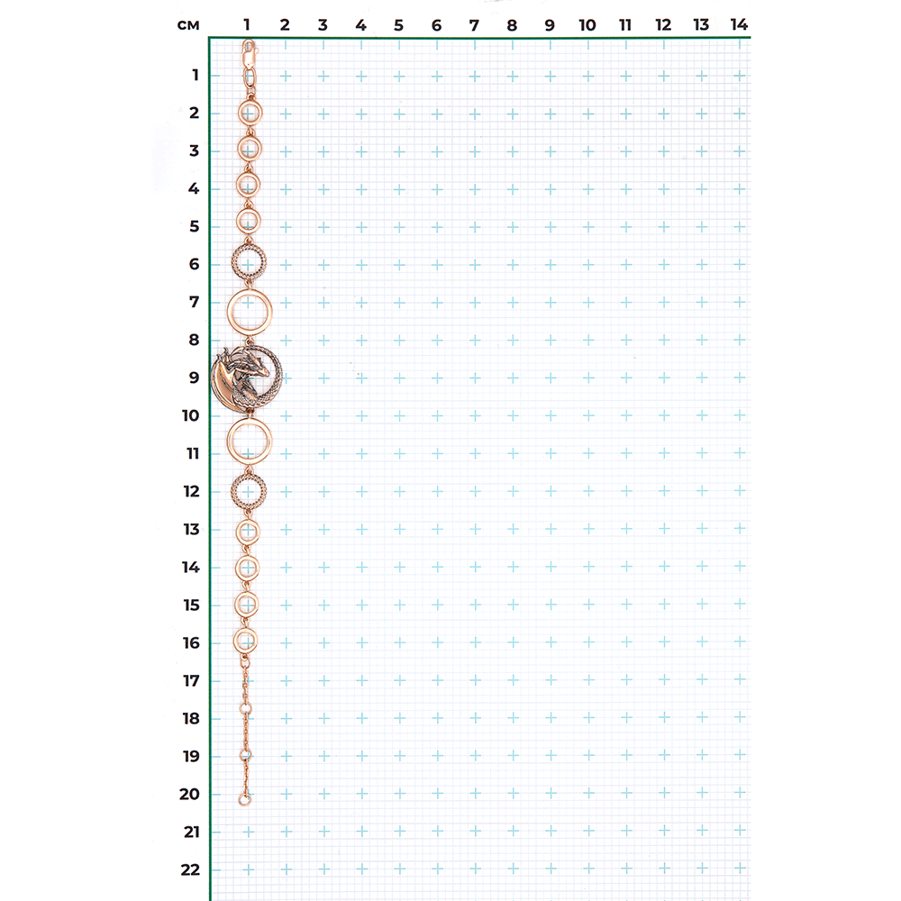 Браслет «Дракон» из красного золота 05-0845-00-000-1110