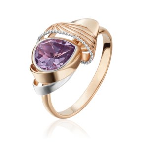 Кольцо из красного золота с аметистом 01-5076-00-203-1110-57