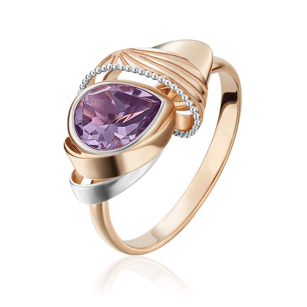 Кольцо из красного золота с аметистом 01-5076-00-203-1110-57