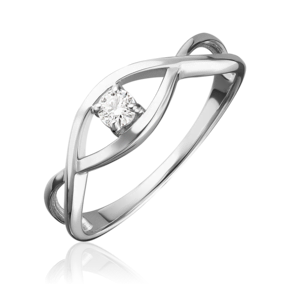 Кольцо из белого золота с бриллиантом 01-0633-00-101-1120-30