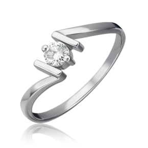 Кольцо из белого золота с бриллиантом 01-0635-00-101-1120-30