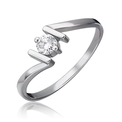 Кольцо из белого золота с бриллиантом 01-0635-00-101-1120-30