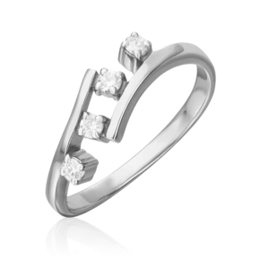 Кольцо из белого золота с бриллиантами 01-0637-00-101-1120-30