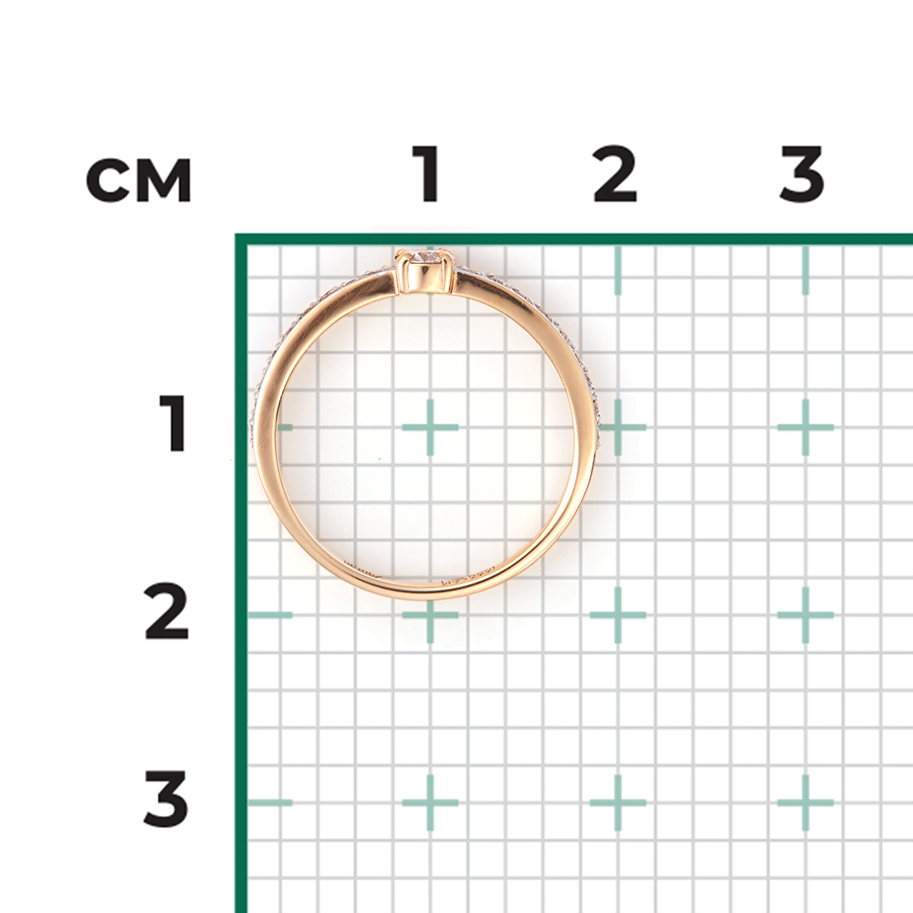 Кольцо из красного золота с бриллиантами 01-0638-00-101-1110-30