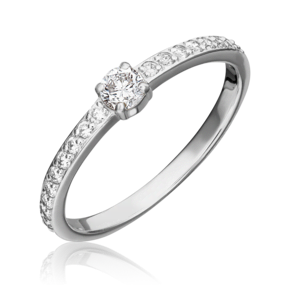 Кольцо из белого золота с бриллиантами 01-0639-00-101-1120-30