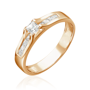 Кольцо из красного золота с бриллиантами 01-4943-00-101-1110-30