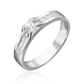 Кольцо из белого золота с фианитами 01-4943-00-401-1120