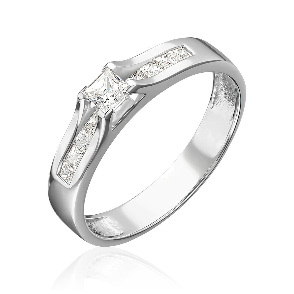 Кольцо из белого золота с фианитами 01-4943-00-401-1120