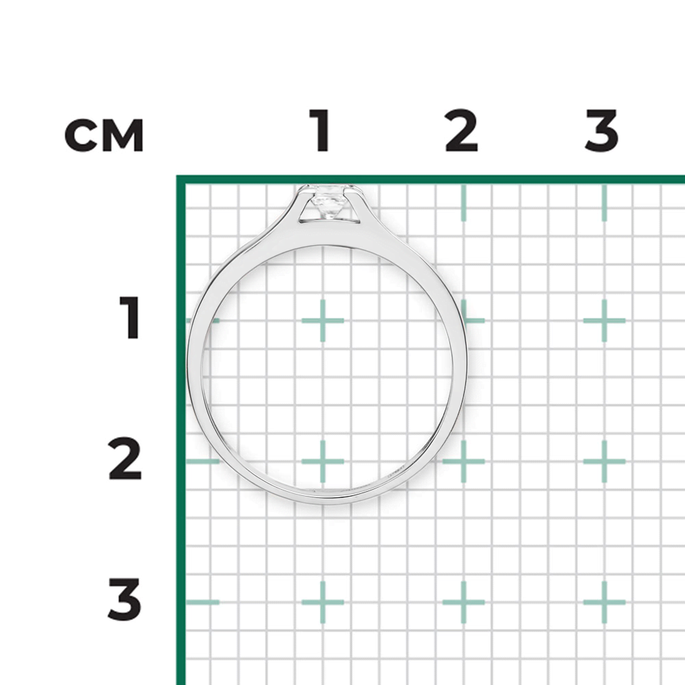 Кольцо из белого золота с фианитами 01-4943-00-401-1120