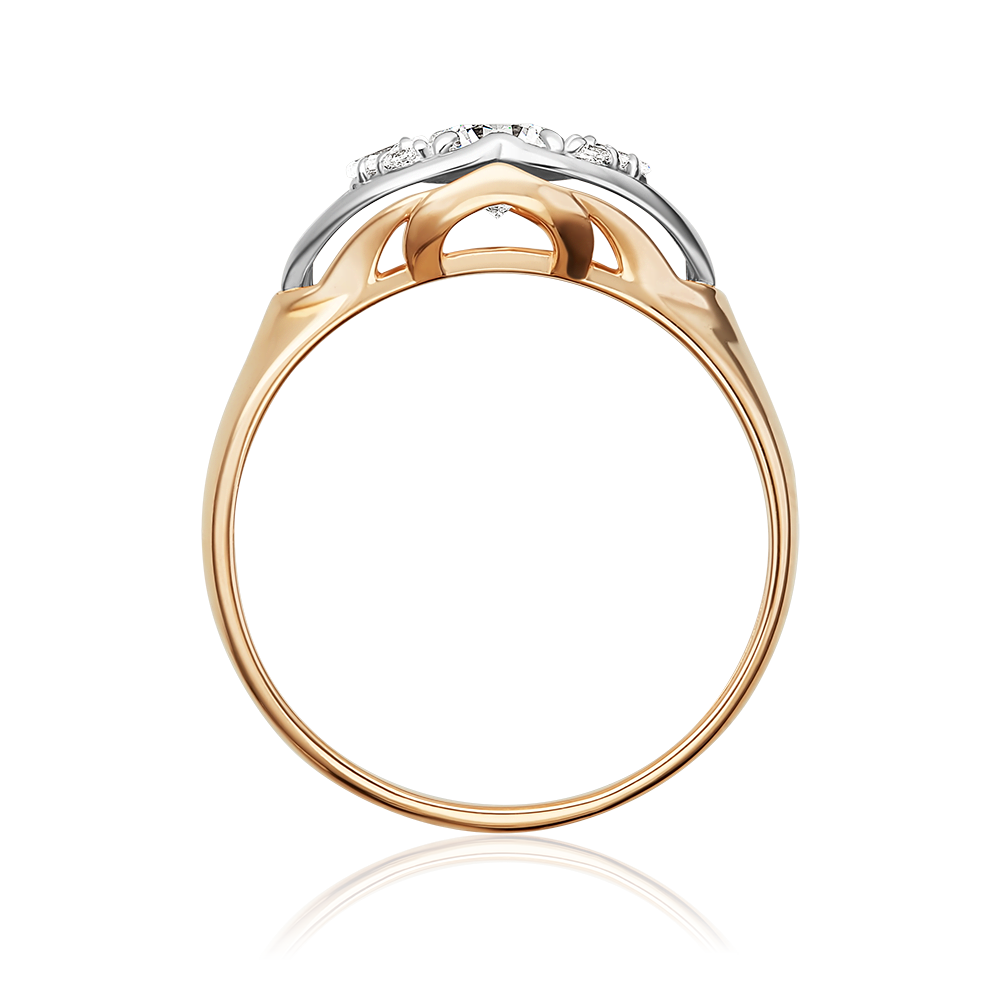Кольцо из комбинированного золота с фианитами 01-4944-00-501-1111-38