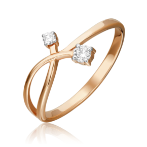 Кольцо из красного золота с бриллиантами 01-0765-00-101-1110-30