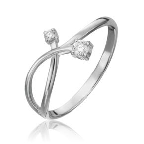 Кольцо из белого золота с бриллиантами 01-0766-00-101-1120-30