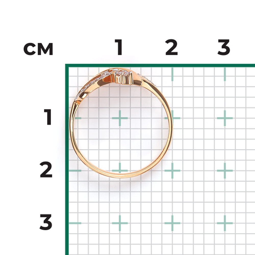 Кольцо из красного золота с бриллиантами 01-0769-00-101-1110-30