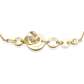 Браслет из комбинированного золота с бриллиантами 05-0738-00-101-1121