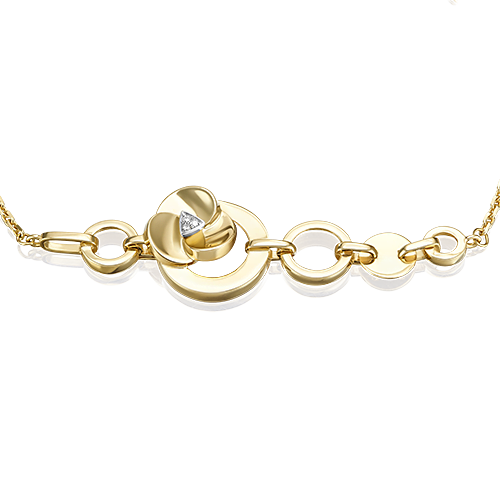 Браслет из комбинированного золота с бриллиантами 05-0738-00-101-1121